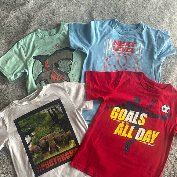 The Children's Place Other - 🎮 4pc Boys Shirt Lot 5/6 Like New Children’s Place Summer Bundle Red White Blue
